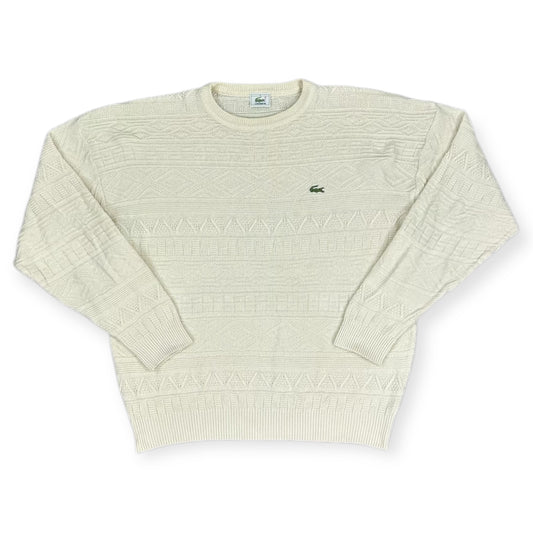 Lacoste Vintage creme knit Sweatshirt