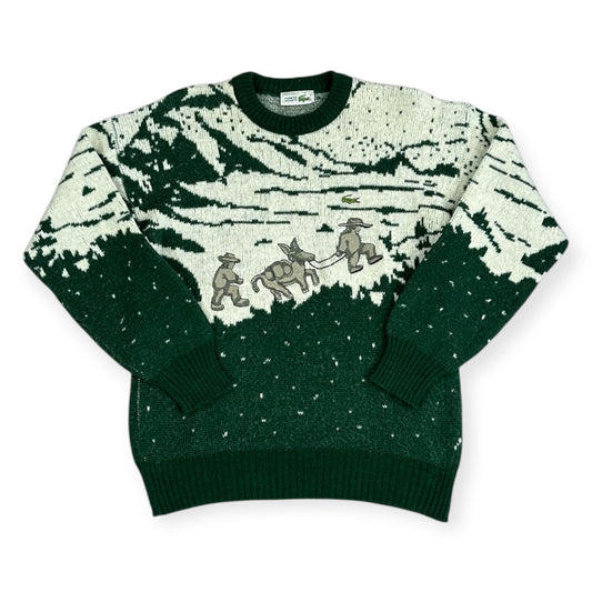 Lacoste Vintage green knit Sweatshirt