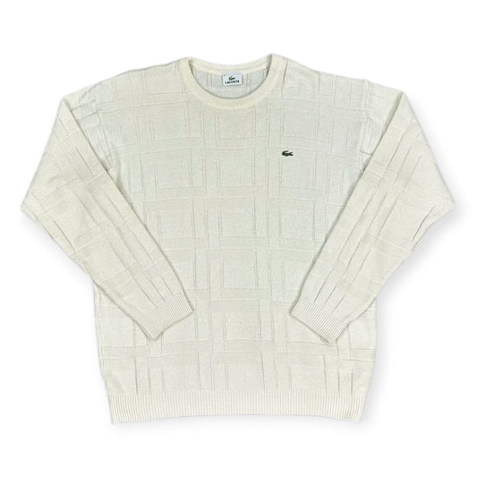 Lacoste Vintage white knit Sweatshirt
