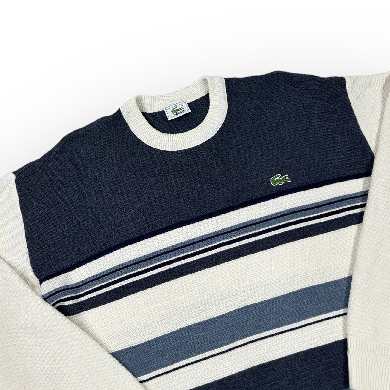 Lacoste Vintage white knit Sweatshirt