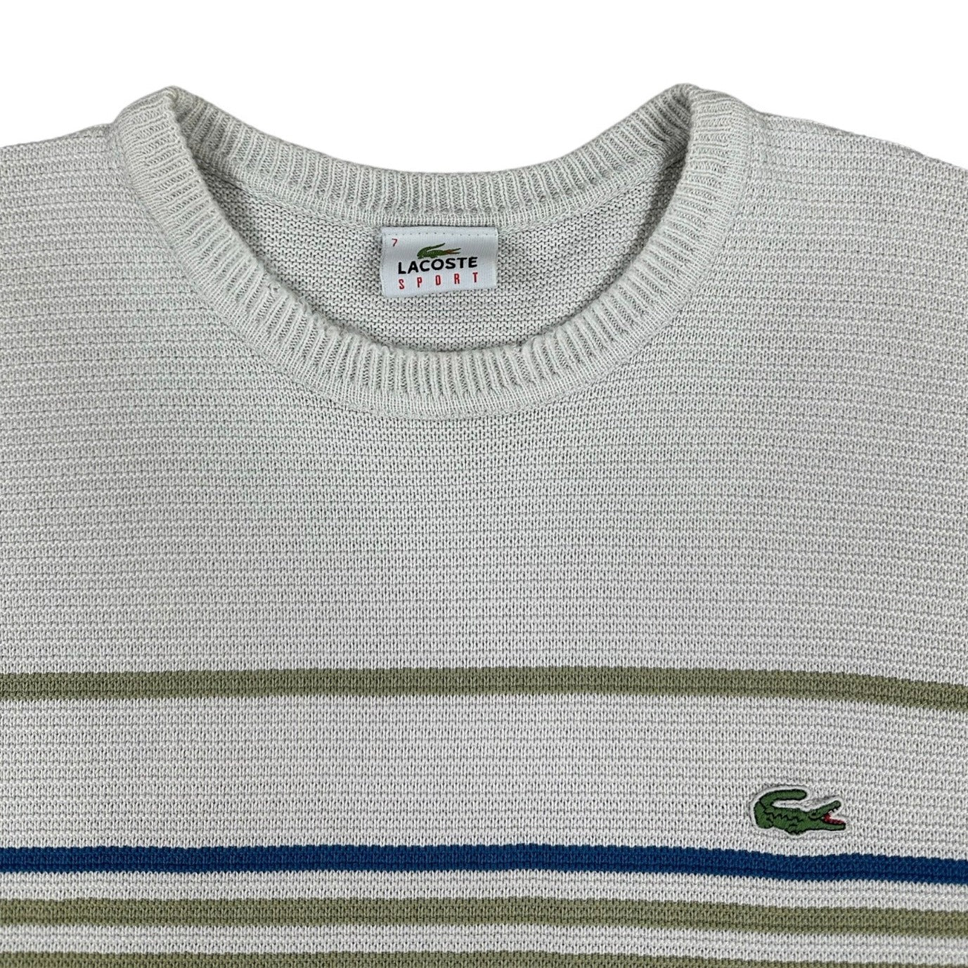 Vintage Lacoste olive green knit Sweatshirt