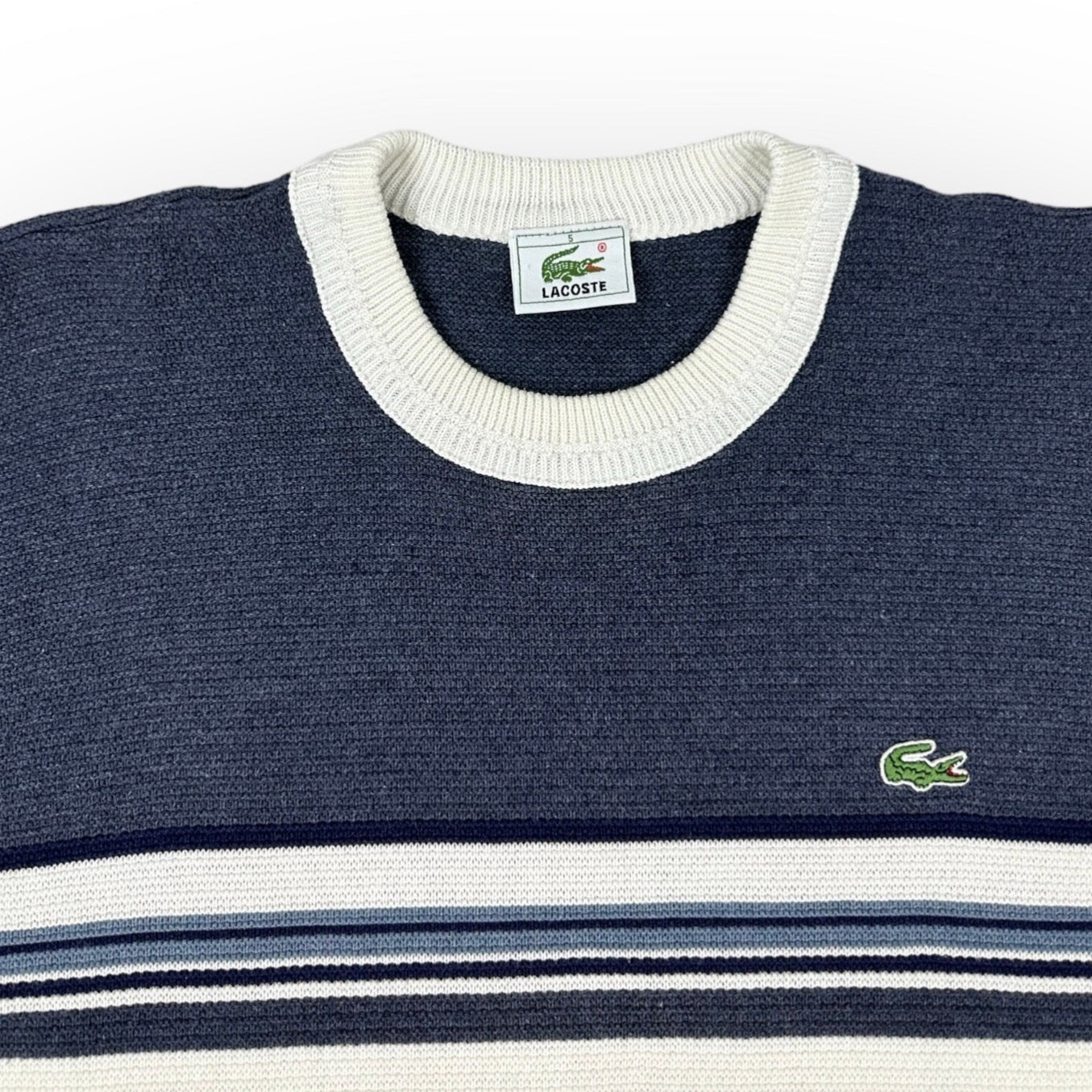 Lacoste Vintage white knit Sweatshirt