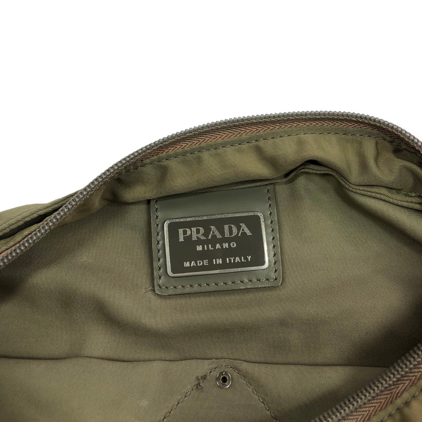 Prada messenger bag online green