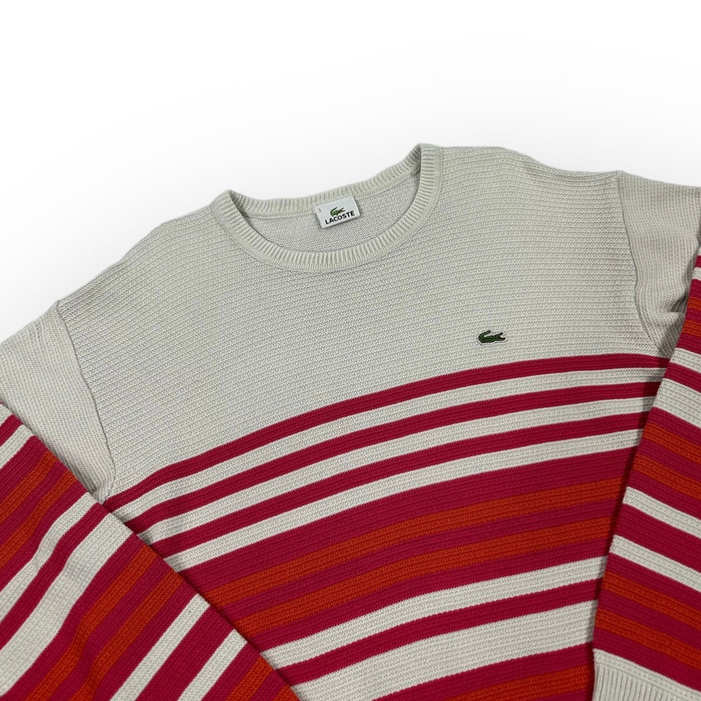 Lacoste Vintage white knit Sweatshirt