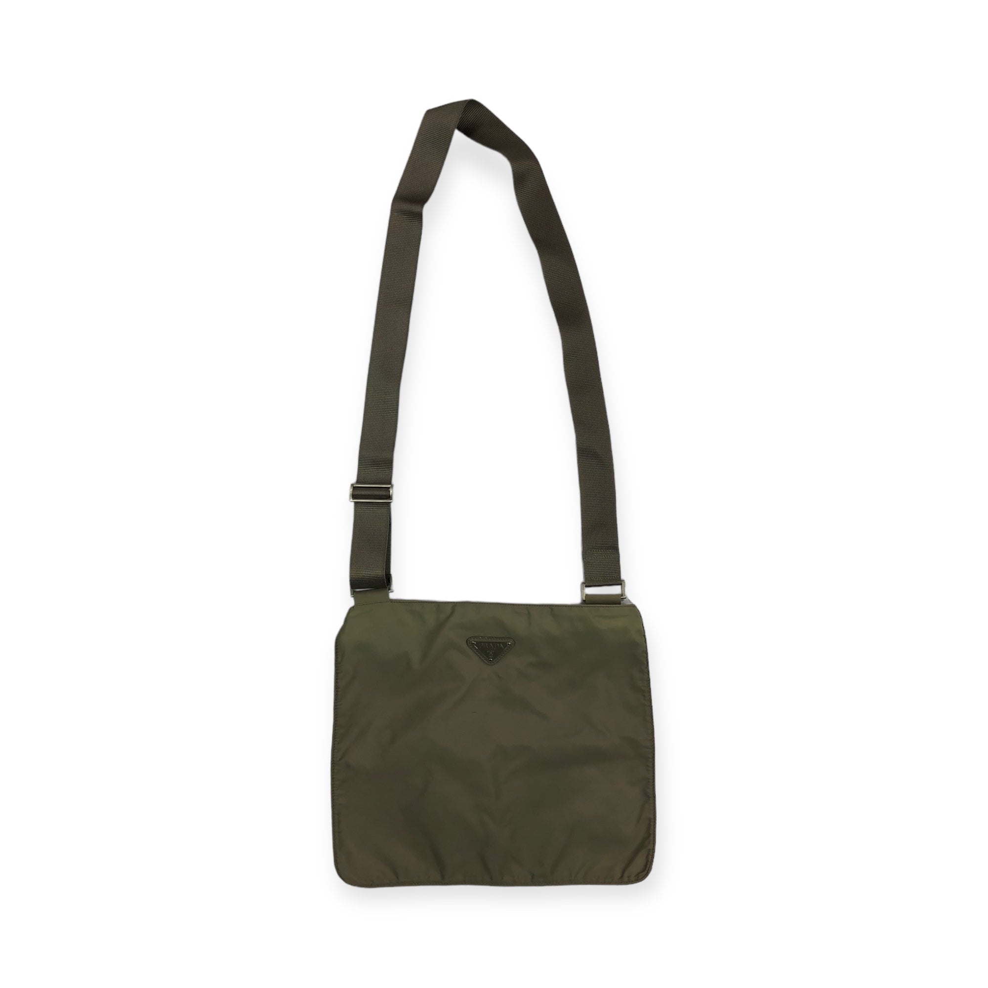 Prada Vintage olive green Messenger Bag le destin sportif