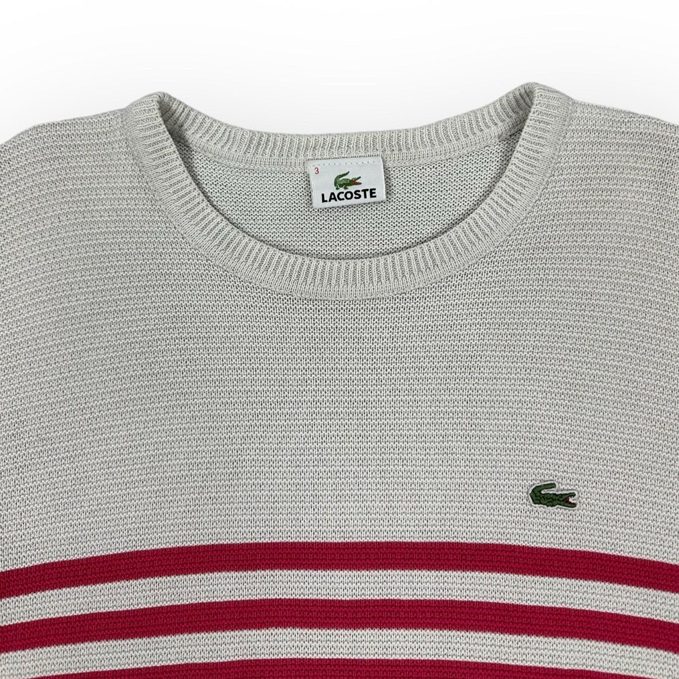 Lacoste Vintage white knit Sweatshirt