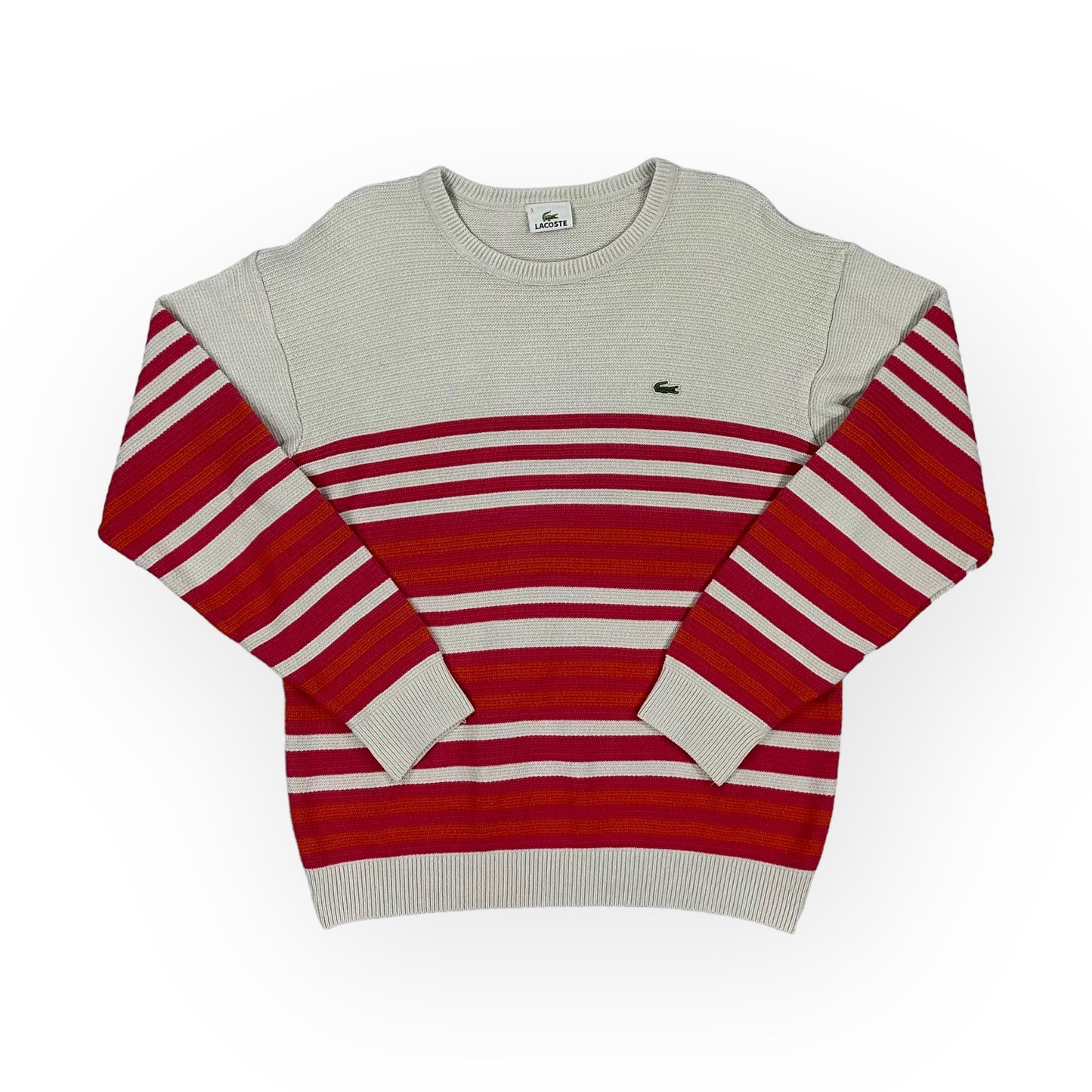 Lacoste Vintage white knit Sweatshirt